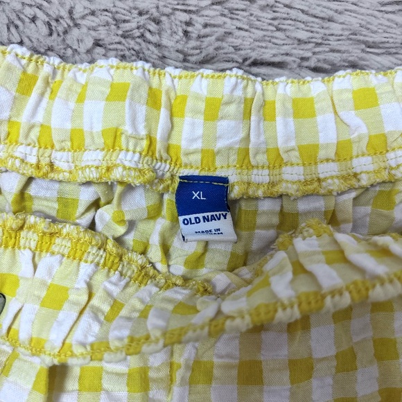 Old Navy Yellow Gingham Tiered Skirt size XL - Picture 2 of 3